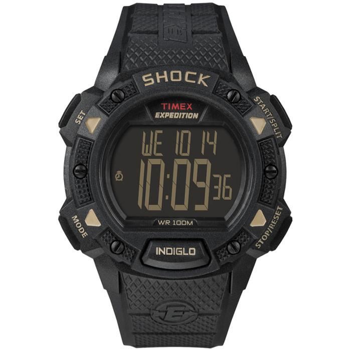 Expédition Timex® Minuterie d'alarme Shock Chrono - Noir