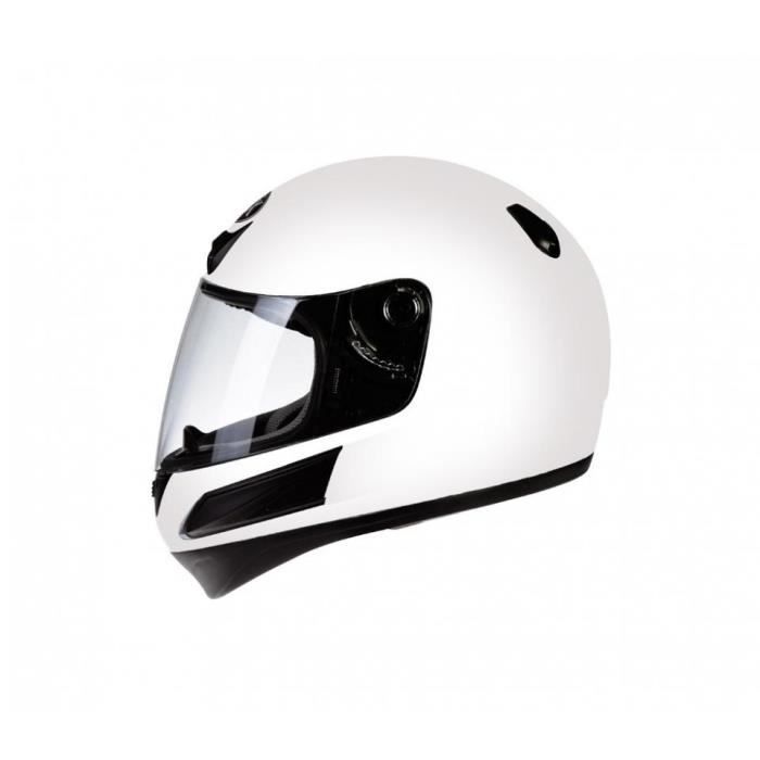 Casque intégral de moto blanc pour enfant Torx Taille L modèle Bobby white neuf