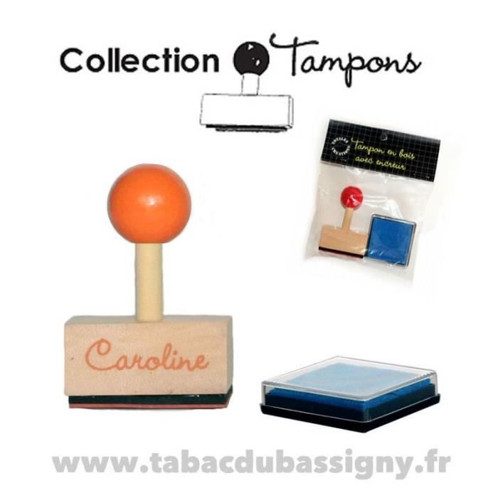 Caroline - Tampon prénom en bois avec encreur