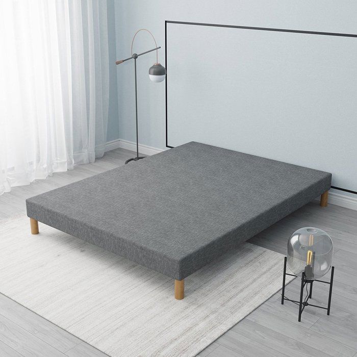 Sommier Tapissier gris 140x200 cm