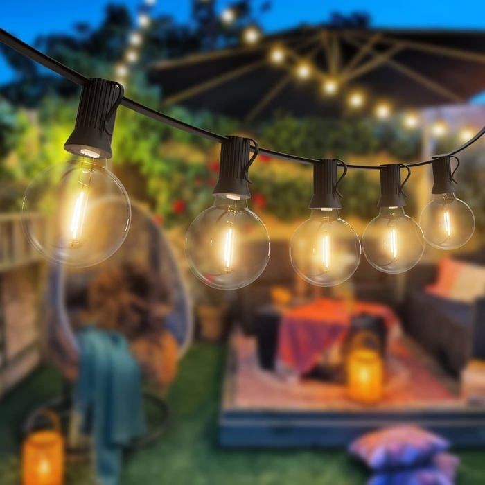 Guirlande Lumineuse Extérieure 30 Mètres - 50 LEDs, Télécommande Et App, 16M Couleurs, étanche Pour Jardin Et Fêtes