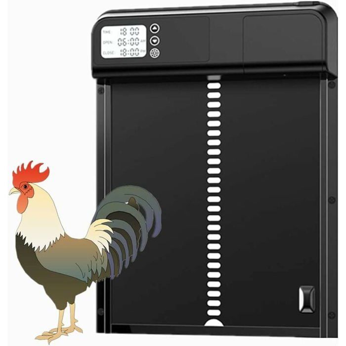 Meilleurs prix pour Nouveau porte de poulailler automatique 30 porte en mtal avec minuterie adapte pour poules canards couleurs multiples YYV