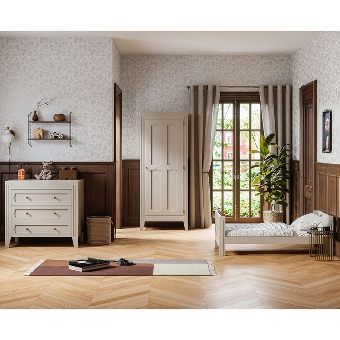 Chambre complète 1 porte Vox - Milenne - 144 x 75 x 80cm - Beige Chambre complète 1 porte Vox - Milenne - 144 x 75 x 80cm - Beige