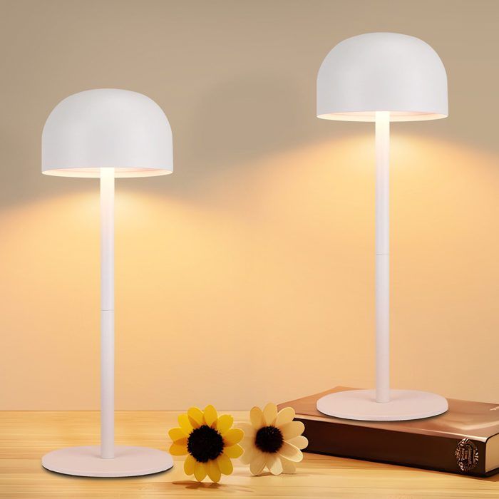 Lot de 2 lampes de table - NETTLIFE - Moderne - Sans fil - 3 températures de couleur - Batterie rechargeable USB