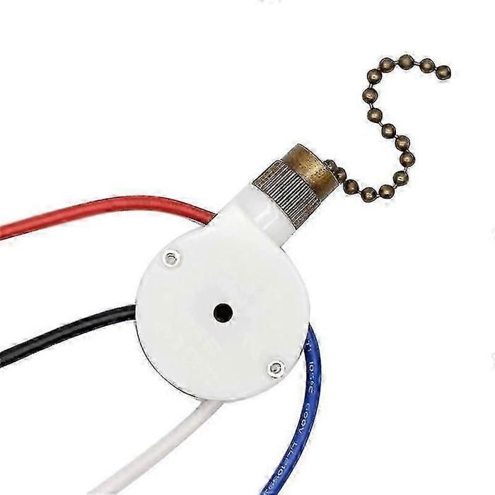 Interrupteur de ventilateur de plafond Zingear Ze-208s E89885 3 vitesses 4 fils chaîne de traction 1 pièce-a765 - Hode
