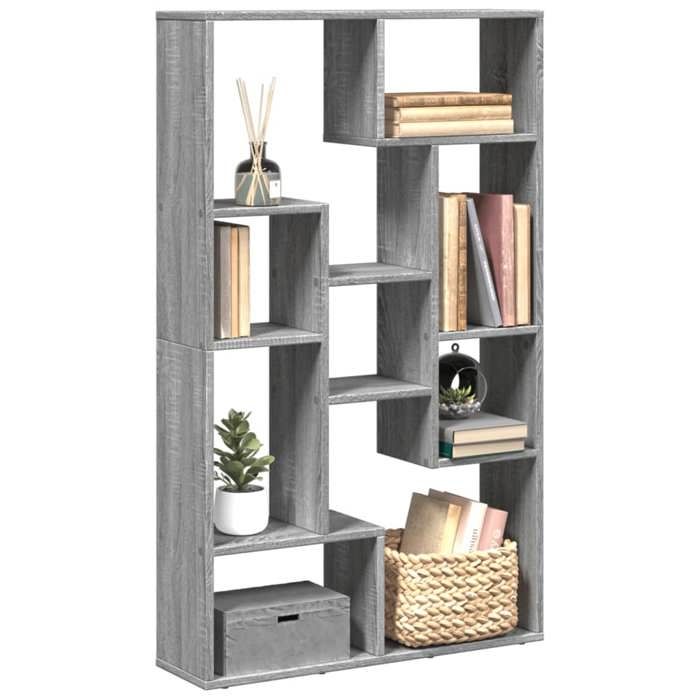 SALE 2025Bibliothèque Moderne - Colonne Étagère - Sonoma gris - 72x20x120 cm - bois dingénierie176 Kg 7778