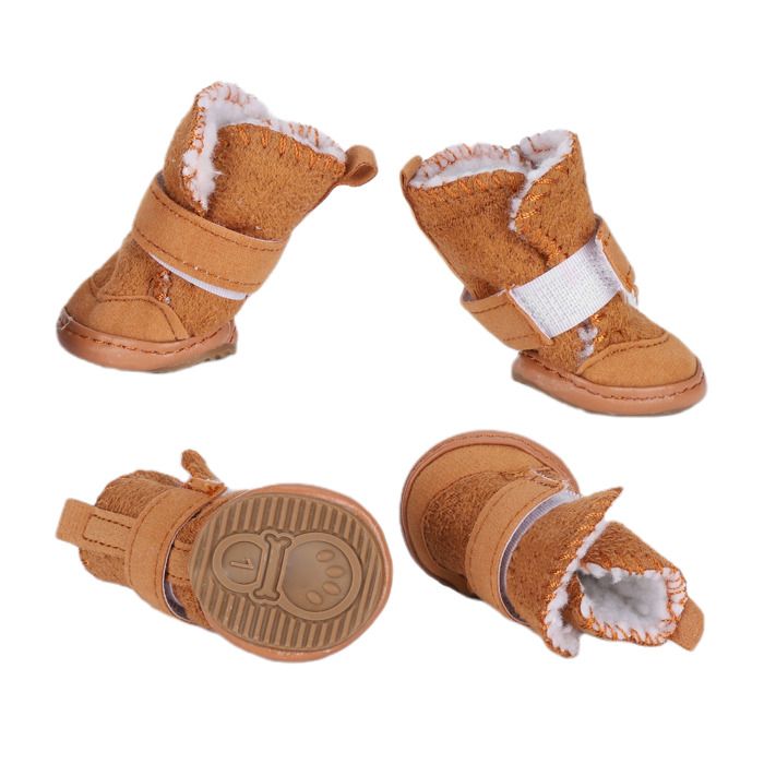 Meilleurs prix pour SALALIS Bottes de chien Protecteur de patte de chaussures pour animaux de compagnie antidérapantes animalerie kit Kaki numéro 1