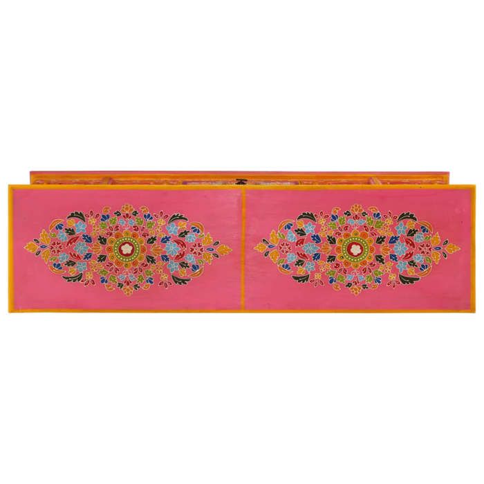 NEUF Armoire TV - Rose - Meuble TV - TABLE TV - rose 110x30x40 cm - bois massif de manguier TT3295