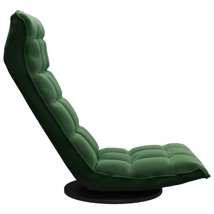 TOP 2026 Chaise pivotante de sol - POUR 1 PERSONNE - Vert foncé Velours - 60x54x34 cm FF140