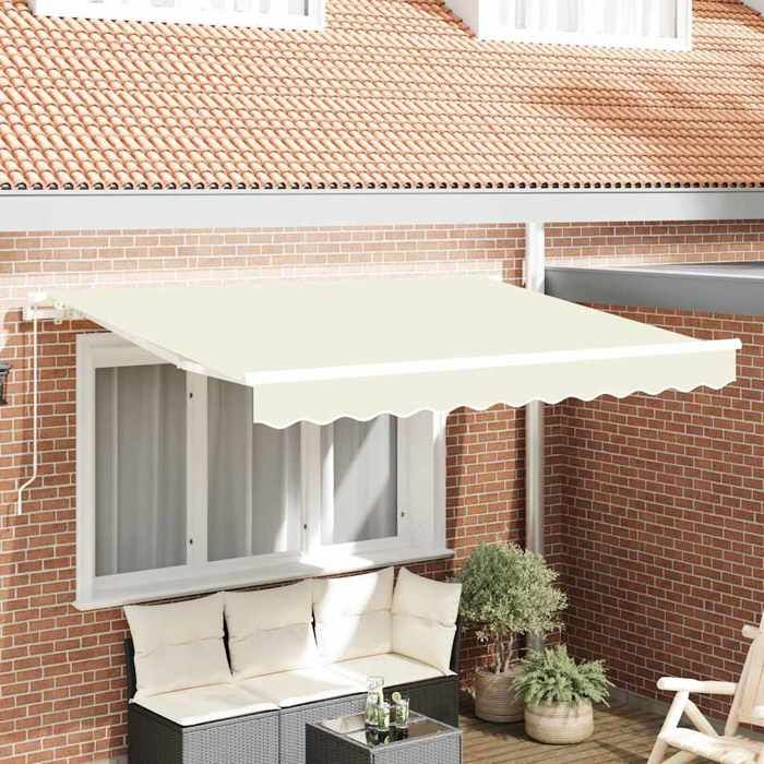 vidaXL Toile de rechange pour auvent Crème 235 x 195 cm Polyester 42000386