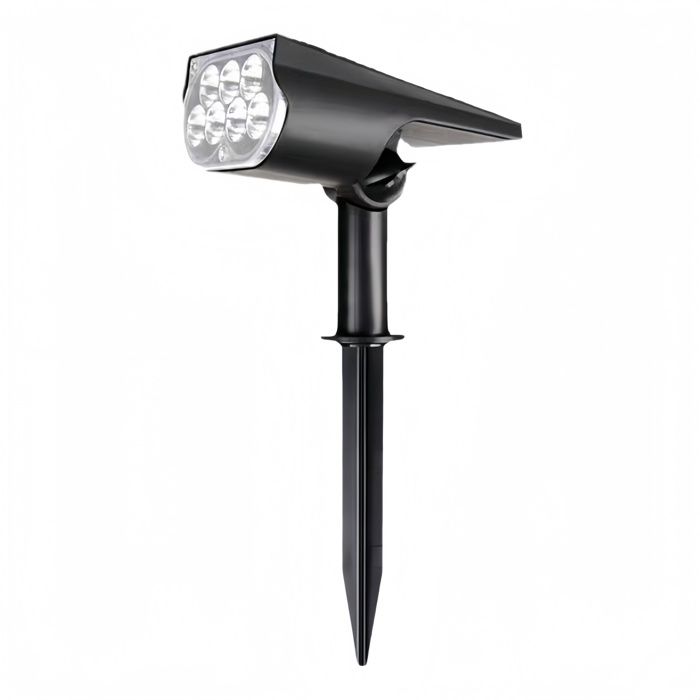 Lampe solaire Lampe solaire projecteur pour jardin Détection crépusculaire orientable Idéale pour l‘éclairage du jardin