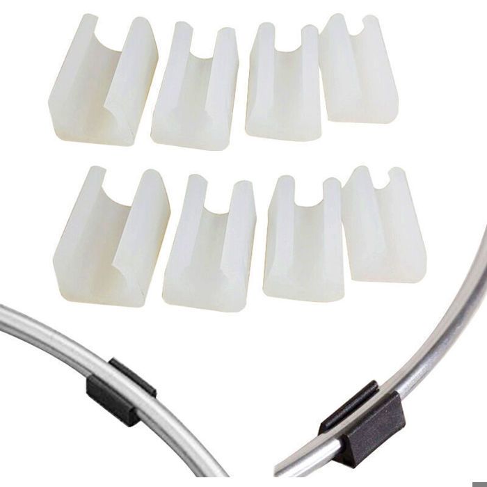 20Pcs Patin Pied Chaise Tube Rond Embout Tube 14 mm Pied Table Fauteuil Tampon Meuble Forme U Plastique Blanc Diamètre