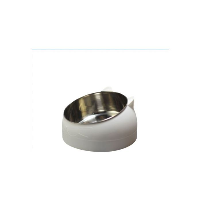 Gamelle Chat - Plateforme Inclinée 15° - Antidérapante - Surélevée - Pour Chats et Chiens - 200 ml