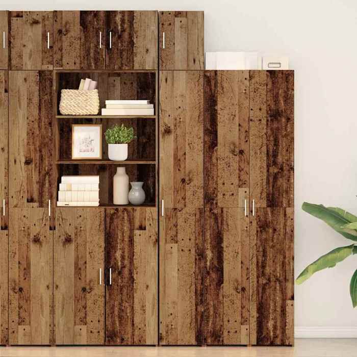 Marron Armoire Murale Montage mural Bois ancien 30x42 5x39 5 cm - Meuble Rangement LV39689