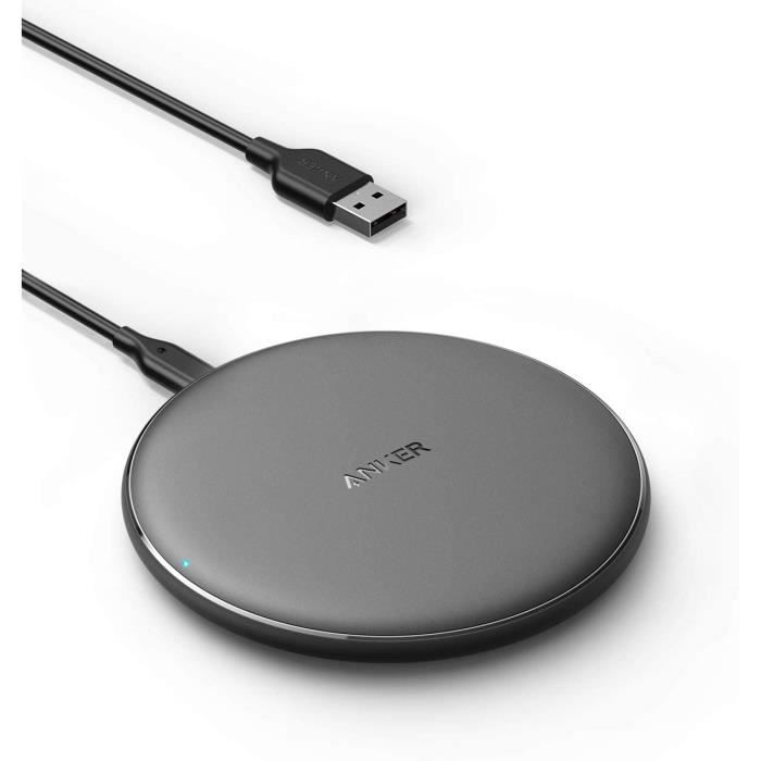 Chargeur sans Fil Max PowerWave Pad Chargeur à Induction Qi Compatible avec iPhone 12 iPhone 11 SE 2020 11 AirPods Samsung