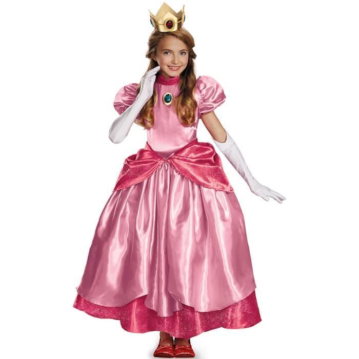 Deguisement Princesse Peach Prestige Fille Taille 4 6 ans Cdiscount Jeux Jouets