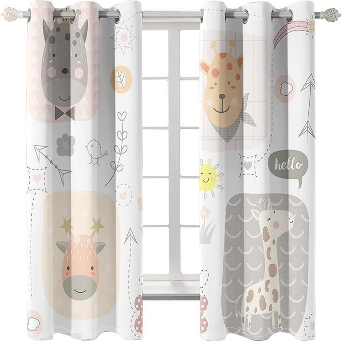 Rideau Occultant 3D Panda Bambou Adorable – Lot De 2 Panneaux 140x100 Cm – Isolant Thermique, Phonique Et Anti-UV Pour Chambre Enfant, Salon Ou Cuisine