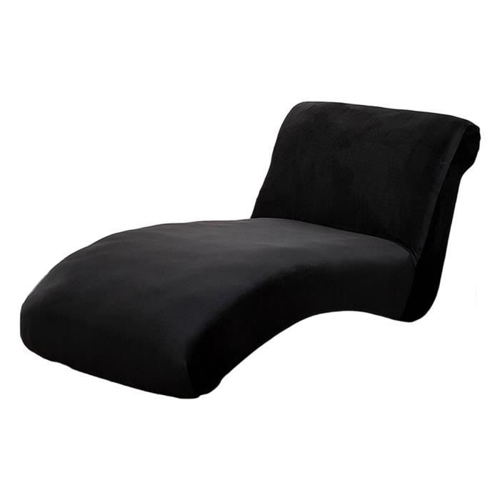 Chaise Longue - Blesiya - Lavable - Noir - Tissu - Décoration
