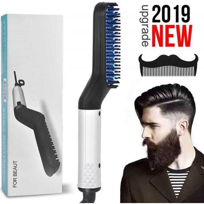Lisseur Barbe Multifonctionnel, Lisseur Barbe et Cheveux Homme, Rapide  Lisseur de Barbe Peigne,Aplatir Côté Redresser Cheveux Bigoud - Cdiscount  Electromenager