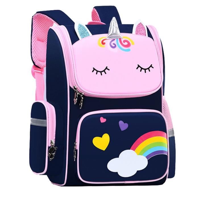 Sac à Dos,Cartable Primaire Licorne Enfant Sac d'école de Dessin