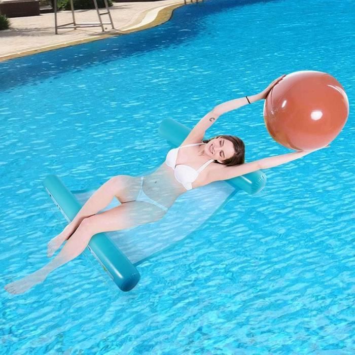TUMALAGIA - Lit flottant piscine natation, fauteuil gonflable de piscine, hamac flottant, lit flottant gonflable avec filet, matelas piscine et plage TUMALAGIA - Lit flottant piscine natation, fauteuil gonflable de piscine, hamac flottant, lit flottant gonflable avec filet, matelas piscine et plage