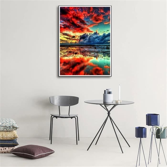 Kit Peinture Diamant 5D Paysage Maritime 30x40cm - DIY Avec Strass Et Outils Inclus