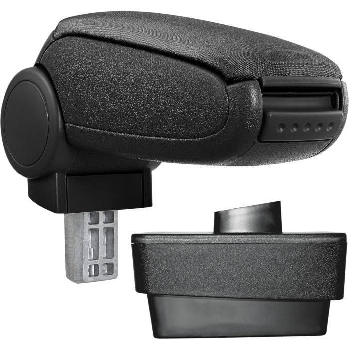 Accoudoir Central Rembourré Avec Compartiment Pour Fiat 500 (2007-2017) - Textile Noir