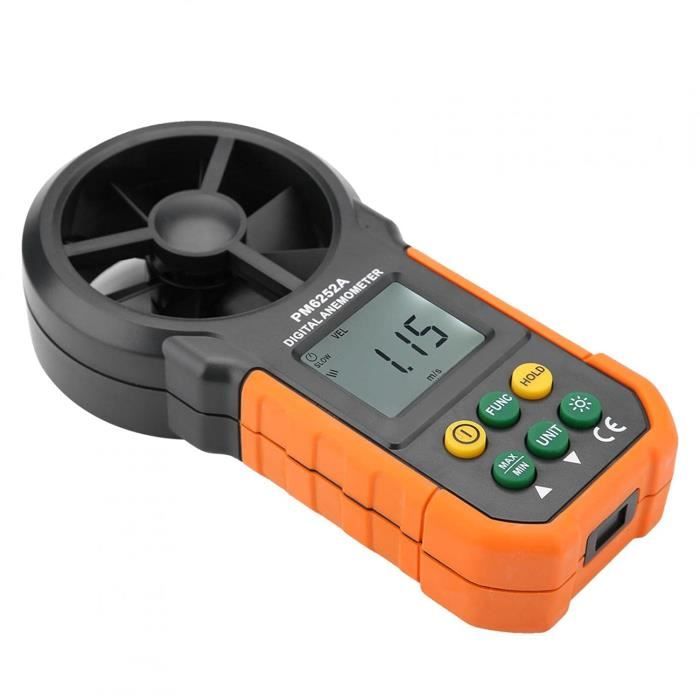 Anémomètre Numérique PEAKMETER PM6252A - Mesure Vitesse Vent Portable Professionnel
