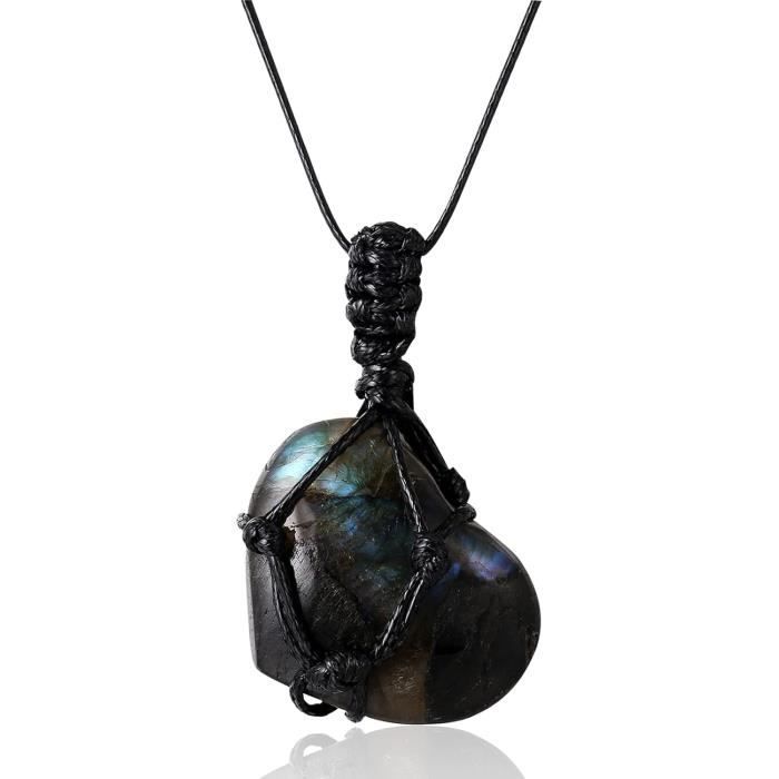 Cristal Pierre Collier Homme Pierre De Lune Authentique Pierre