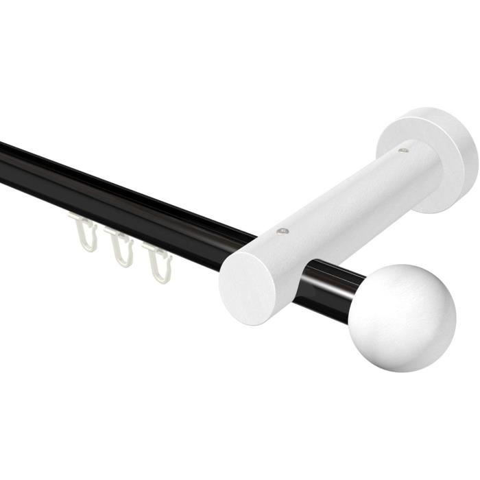Flairdeco Support Pour Tringle à Rideaux De 28 Mm De Diamètre, 1 Voie, En Bois De Cerisier Laqué