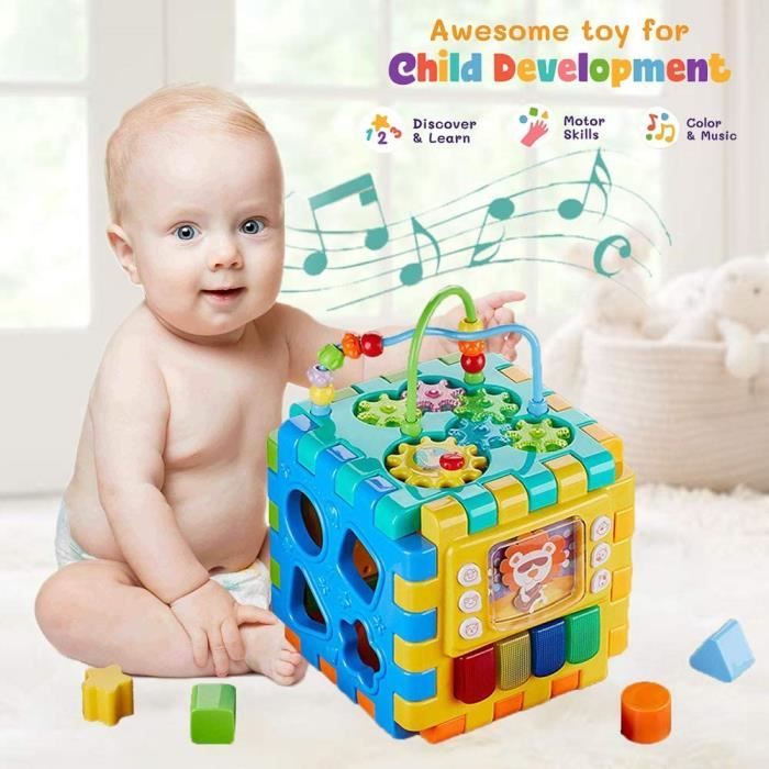 Cube D Activite 6 En 1 Pour Bebes Et Jeunes Enfants Jouet De Centre D Activite Pour Garcon Ou Fille De 12 Mois Cdiscount Beaux Arts Et Loisirs Creatifs