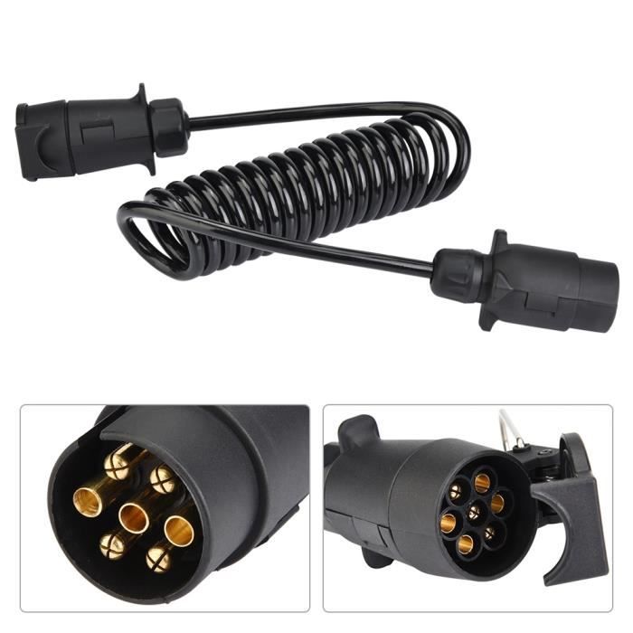 Tete Femelle Male De Remorque A 7 Broches Prise De Cablage Adaptateur De Connecteur De Cable A Ressort Pour Remorque Ren Achat Vente Amenagement Interieur Tete Femelle Male De Remorque Cdiscount