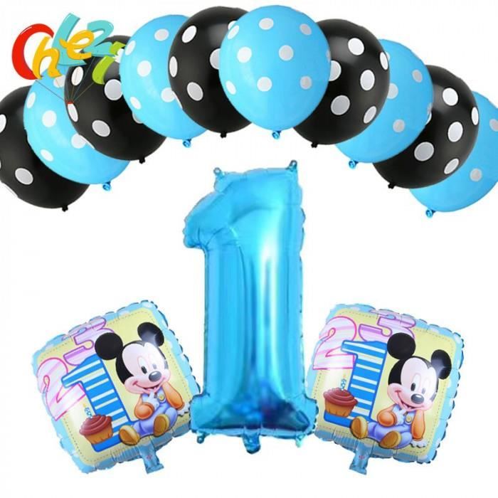 Version 1 Pieces Garcon Bleu Ballons D Anniversaire Mickey Souris Decorations De Fete Numero Ans Bebe Douche Helium Dot Latex Achat Vente Ballon Decoratif Cdiscount
