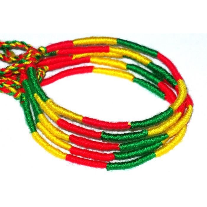 Lot de Bracelets Brésiliens Coton Revendeur Grossiste lot 10 ou 20 Amitié vert