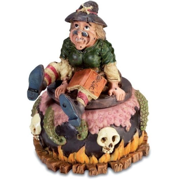 Boite A Bijoux Figurine Sorciere Sur Chaudron Cdiscount
