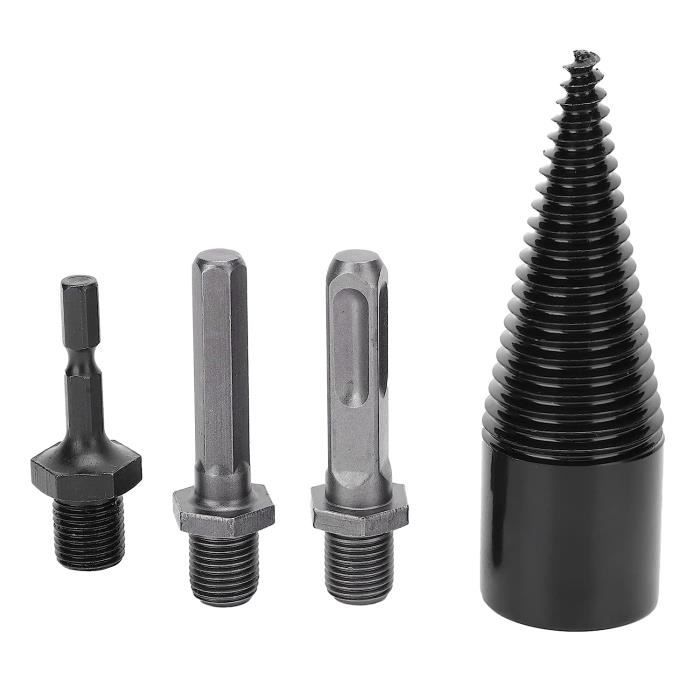 Foret Fendeur De Bûches Pour Perceuse électrique - Avec 3 Tiges Amovibles (carrée, Ronde, Hexagonale) - Diamètre 50 Mm (2 Pouces)