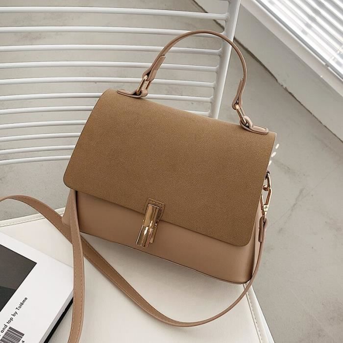 Daim cuir noir Sac bandouli re pour femmes 2021 mode Sac A Main