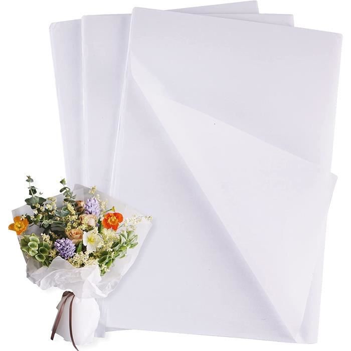 50 x 70 cm Blanc Papier de soie 