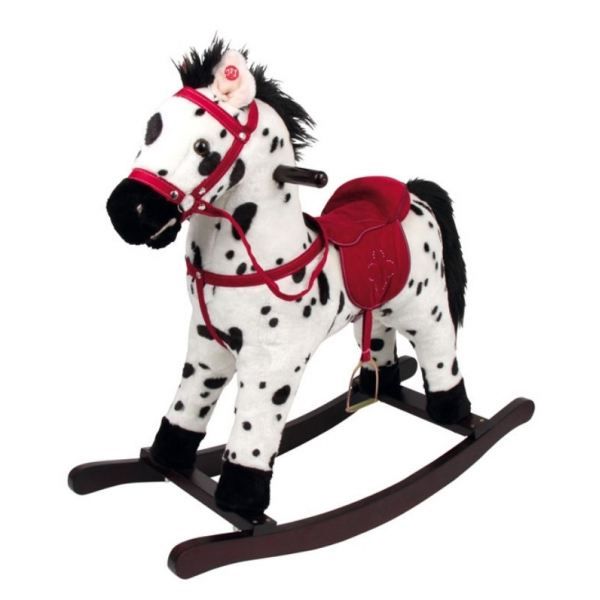 Cheval porteur a bascule avec selle noir leopard Cdiscount Jeux Jouets