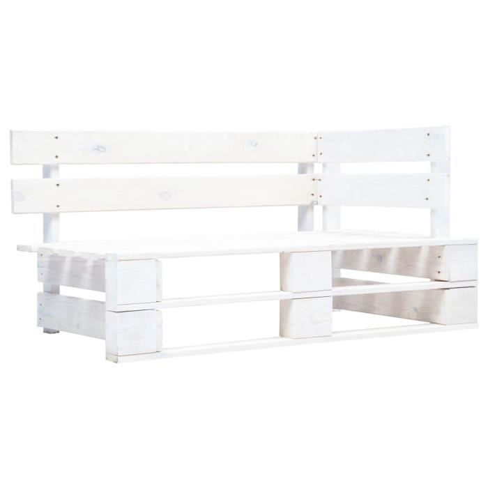 Banc D Angle Palette De Jardin Bois Blanc Achat Vente Banc D Exterieur Banc D Angle Palette De Cdiscount