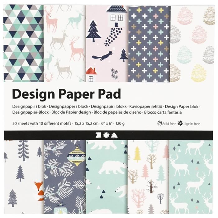 Papier Violet à Motif Floral, 48 Feuilles/12 Motifs De Jardin, Papier