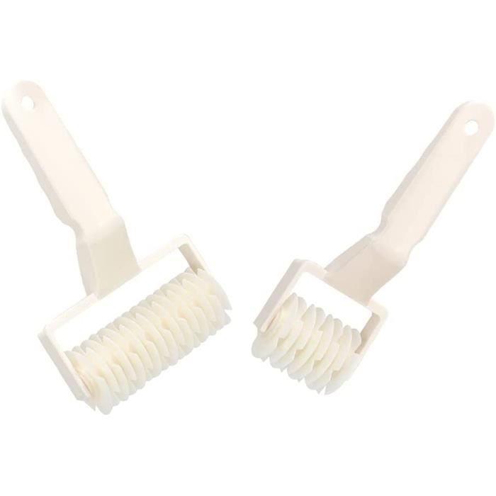 Rouleau Coupe-pâte Pogacsa - Outil De Cuisine En Plastique Blanc-gris, 17,5 Cm (Baroness)