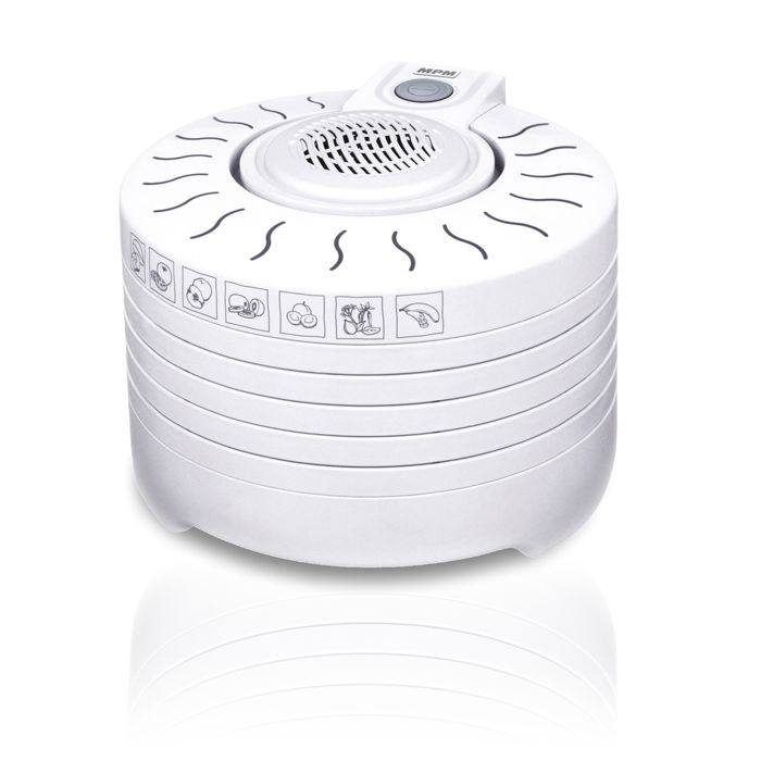 Déshydrateur électrique 5 plateaux extensibles de 28 cm MPM MSG-01 250W Blanc