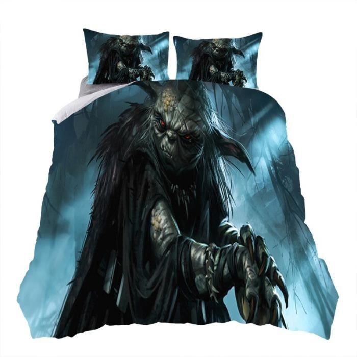 140x200cm - Anime Parure De Lit Avec Housse De Couette Et Taies D