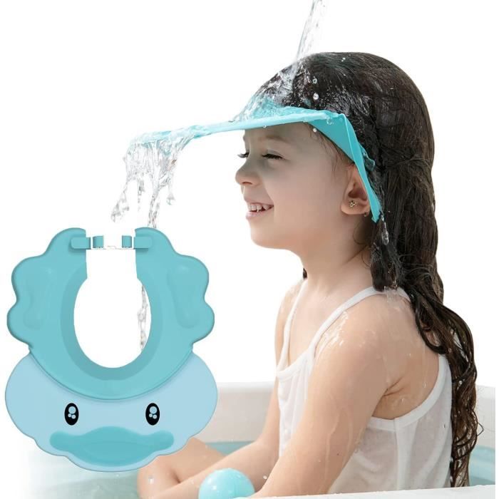 Chapeau de lavage de cheveux pour enfants, casquette souple ajustable,  Protection des oreilles, shampoing, bain