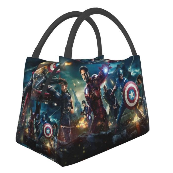 Sac lunch portatif 96 Marvel Superhero Captain America Hulk