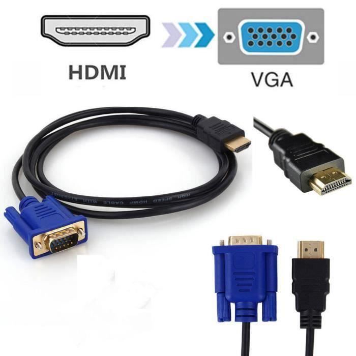 Cable vga vers hdmi 5m Achat / Vente pas cher