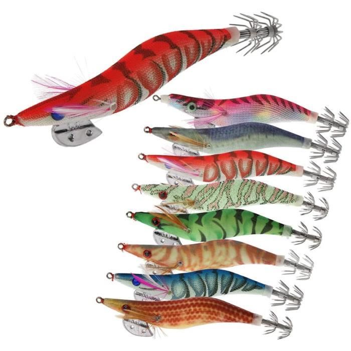 8 Leurres Crevette Lumineux Pour Pêche En Mer - 10 Cm / 9,6 G - HENGJIA