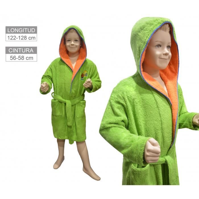 Peignoir Enfant Vert Les Simpsons le Coton la Robe les Enfants 12 8 Ans 8 Cdiscount Maison