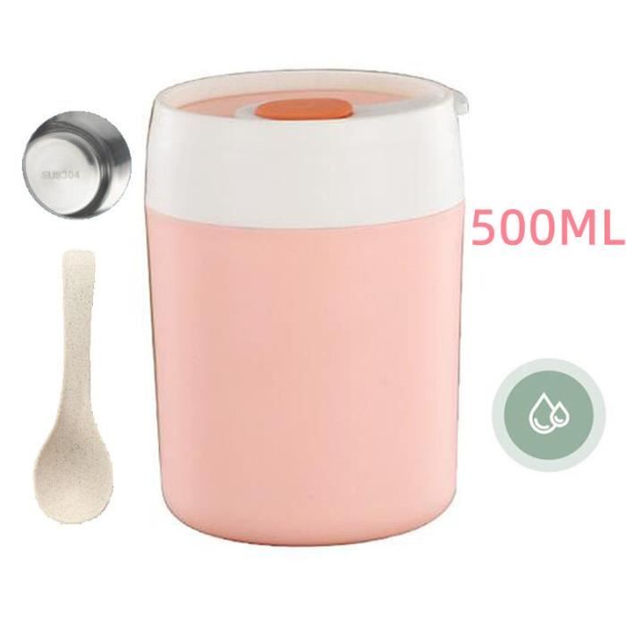 Gourde Isotherme Alimentaire 500ml En Acier Inoxydable, Thermos Repas